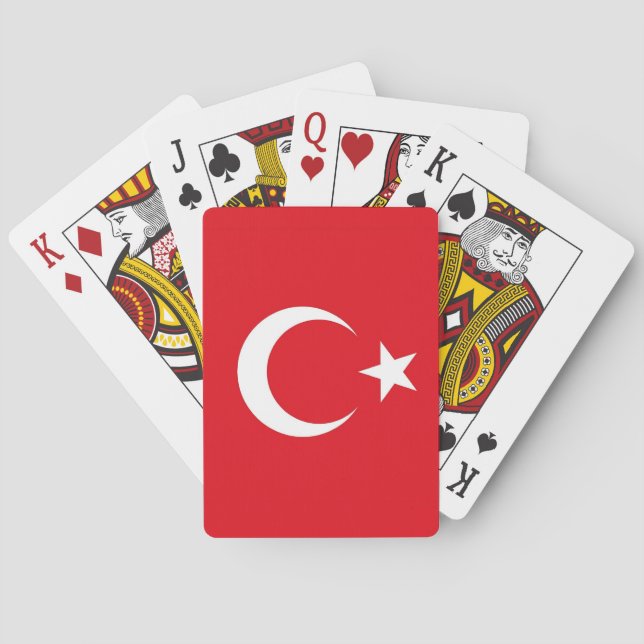 Playing Cards with Flag of Turkey (Back)