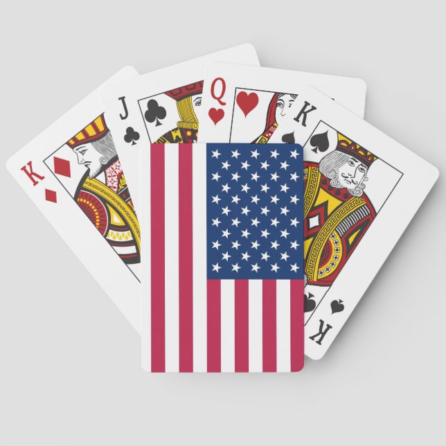 Playing Cards with Flag of U.S.A. (Back)