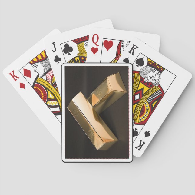 Playing Cards with Gold Bars (Back)