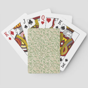Playing cards  with modern leaves green design