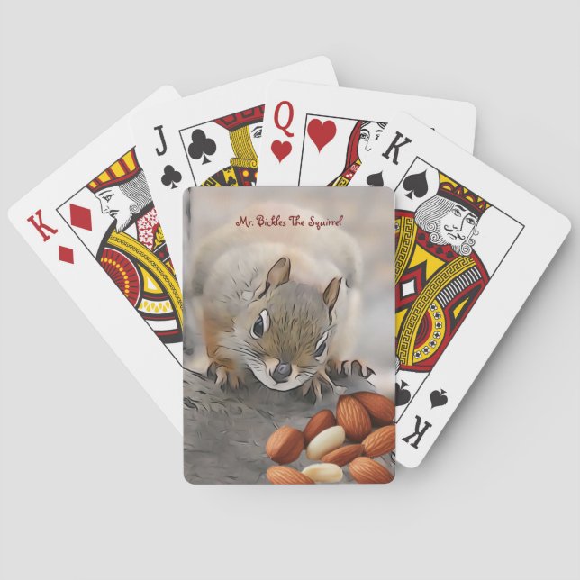 Playing cards with Mr. Bickles The Squirrel (Back)