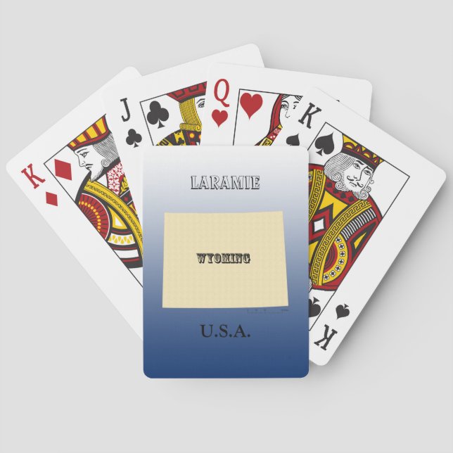 Playing Cards - Wyoming Map with City (Back)