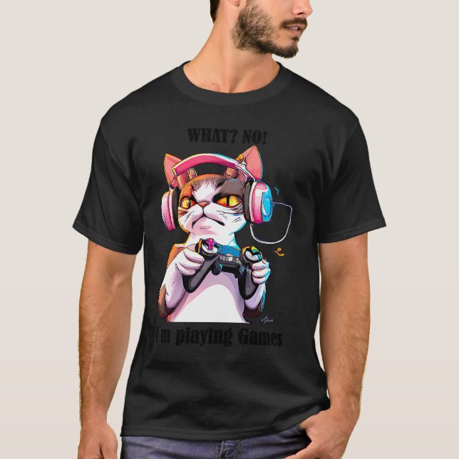 Playing Cat T-Shirt (Front)