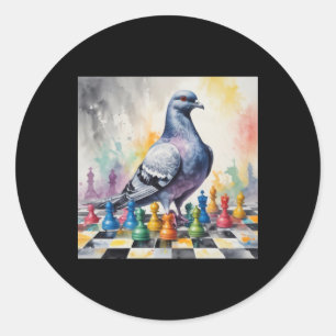 Playing Chess With A Pigeon Sticker 
