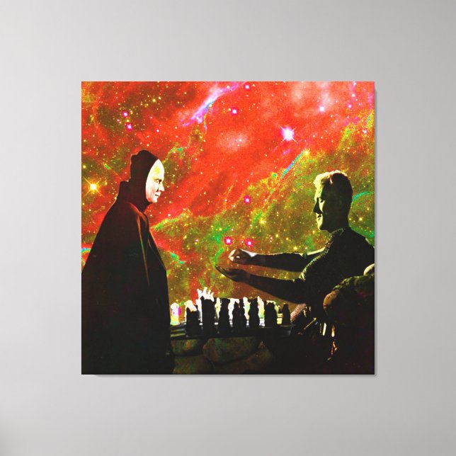Playing Chess with Death Canvas Print (Front)