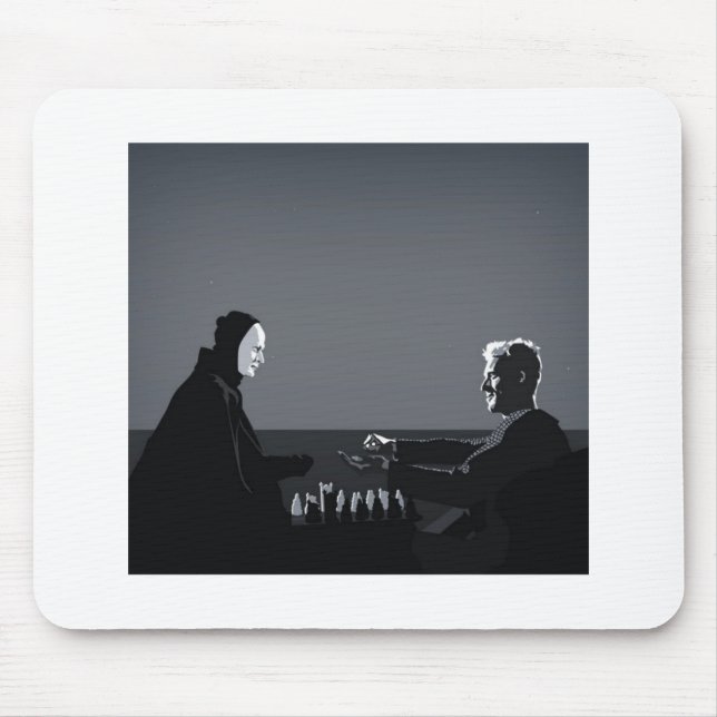 Playing Chess With Death Mouse Pad (Front)