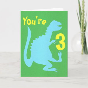 Playing Dino Birthday Card 3