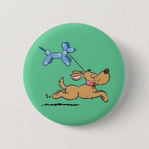 Playing Dog 2 Inch Round Button