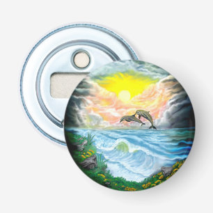 Playing Dolphins in the Sunshine Bottle Opener
