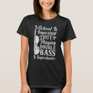 Playing Double Bass Double Bass School Boys T-Shirt