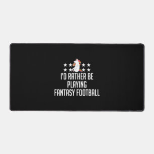 Playing fantasy football Unicorn Desk Mat