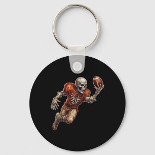 Playing Football Cool Touchdown Halloween  Keychain