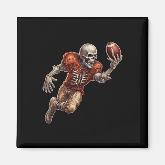 Playing Football Cool Touchdown Halloween  Magnet (Front)