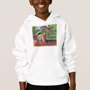 Playing Games Cat Lover Custom Art Hoodie