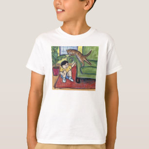 Playing Games Cat Lover Custom Art T-Shirts