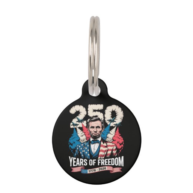  Playing Guitar 250 Years Pet Tag (Front)