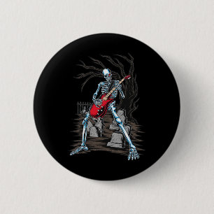 Playing Guitar  2 Inch Round Button