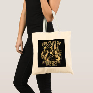 Playing Guitar 4th July 250th Anniversary Tote Bag