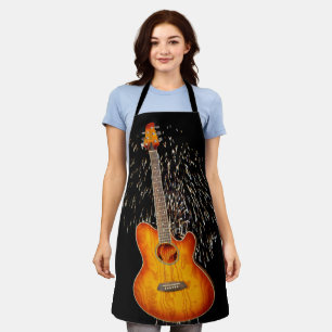 Playing Guitar Lights Me Up, Full Print Apron
