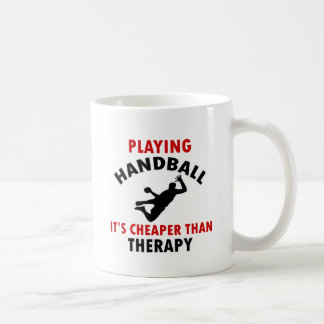 playing handball coffee mug