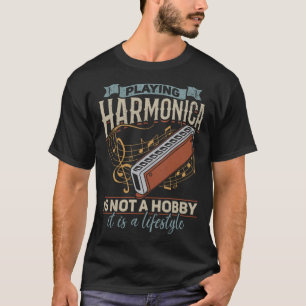 Playing Harmonica Player Harmonica T-Shirt