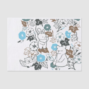 Playing in the Morning Glory Garden Pattern  Tissue Paper