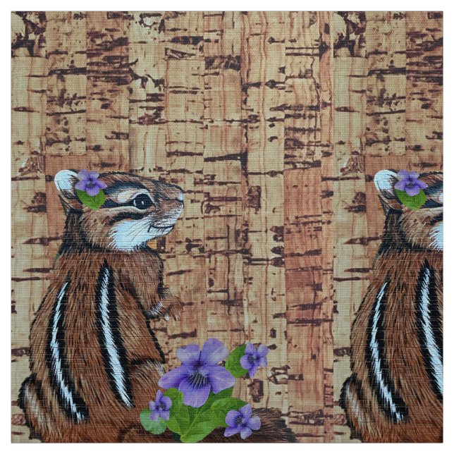 Playing in the Spring violets Fabric (Swatch)