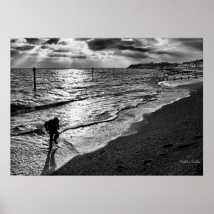 Playing In The Surf, Fine Art Photograph Poster