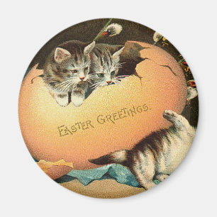 Playing Kittens Easter Magnet
