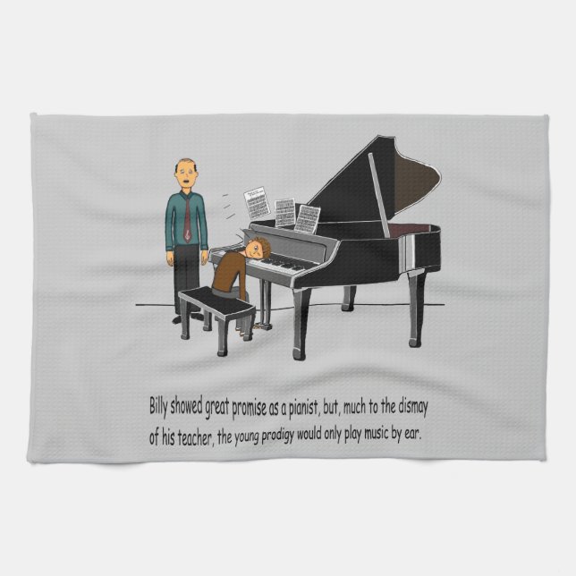 Playing Music By Ear Kitchen Towel (Horizontal)