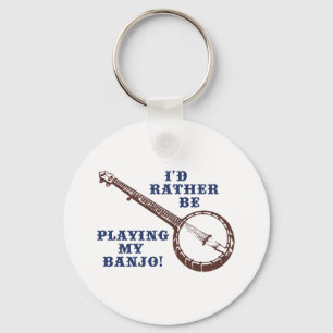 Playing My Banjo Keychain