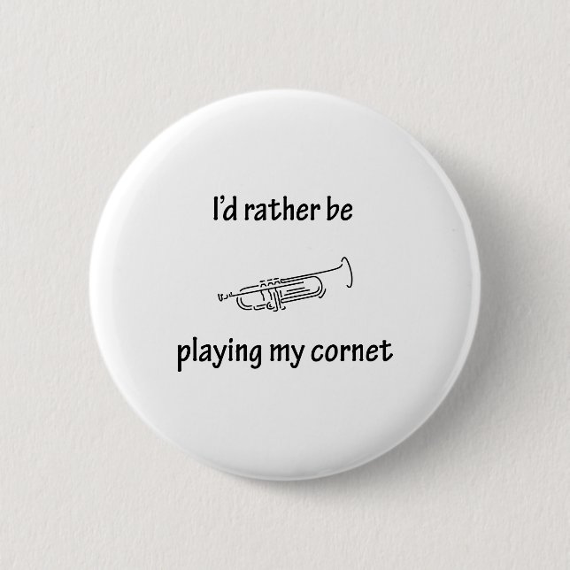Playing My Cornet 2 Inch Round Button (Front)