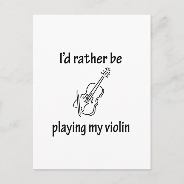 Playing My Violin Postcard (Front)