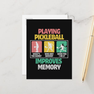 Playing Pickleball Improves Memory Announcement Postcard