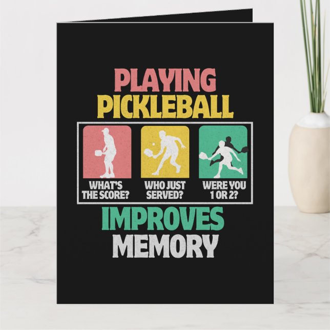 Playing Pickleball Improves Memory Card (Front)