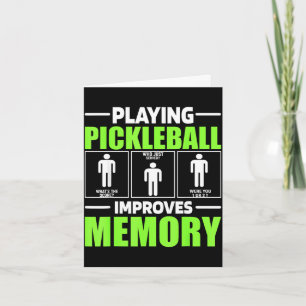 Playing pickleball improves memory dink player card