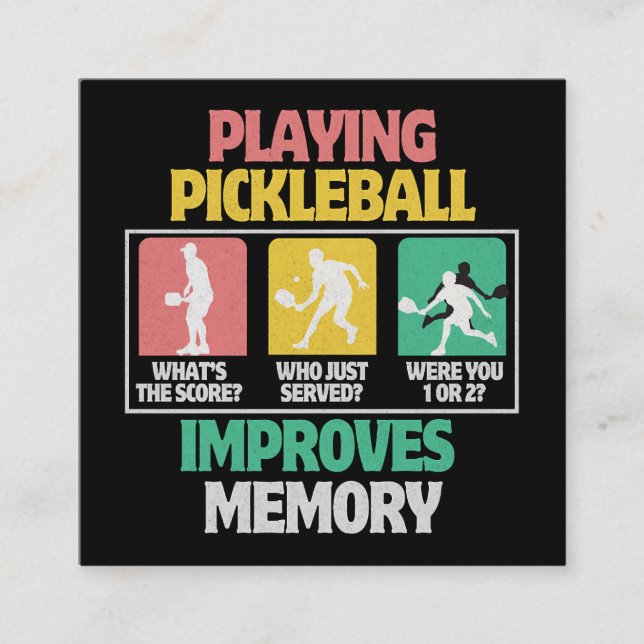 Playing Pickleball Improves Memory Enclosure Card (Front)