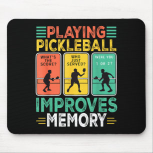 Playing pickleball improves memory funny picklebal mouse pad