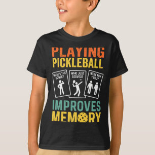 Playing pickleball improves memory funny vintage T-Shirt