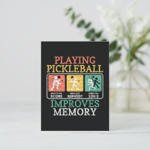 Playing Pickleball Improves Memory Invitation Postcard