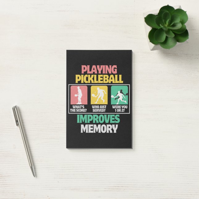 Playing Pickleball Improves Memory Post-it Notes (Office)