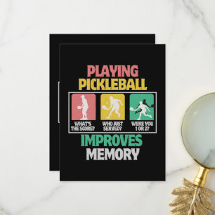 Playing Pickleball Improves Memory Thank You Card