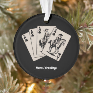 Playing Poker-Card Western Country Girl Trendy Ornament