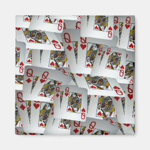 Playing Poker Queens Design, Magnet