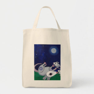 Playing possum tote bag