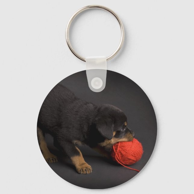 Playing Puppy 1 Keychain (Front)