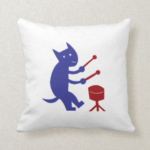 Playing The Drums Throw Pillow