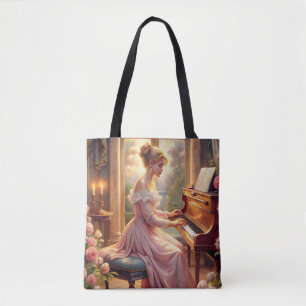 Playing The Piano Tote Bag
