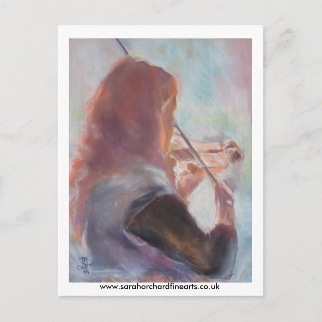 playing the violin... postcard (Front)