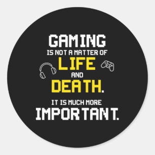Playing Video Games Fun PC Console Gamer Geek Classic Round Sticker